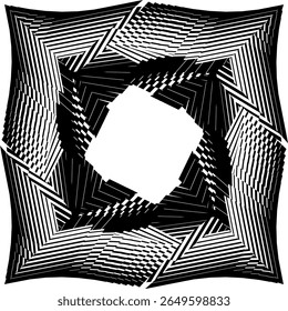 op art creative pattern, modern halftone background, vector frame, card, banner, poster, cover design template