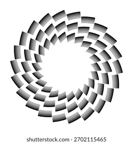 Patrón creativo del arte del op, fondo blanco y negro moderno, elemento del diseño del Vector