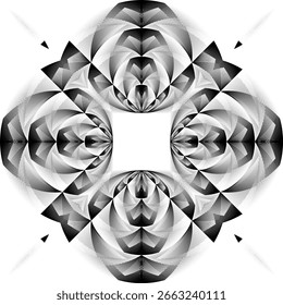 op art criativo padrão, ornamento, fundo de meio-tom abstrato, vetor decorativo elemento