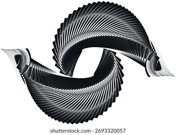 Patrón creativo del arte del op, ornamento, fondo moderno de las líneas del semitono, elemento decorativo del Vector