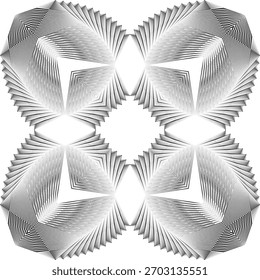 op art creative pattern, ornament, modern halftone lines background, vector design element