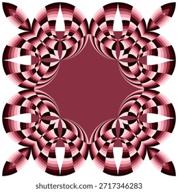 Op Art patrón creativo, ornamento, fondo floral abstracto, decoración de Vector original