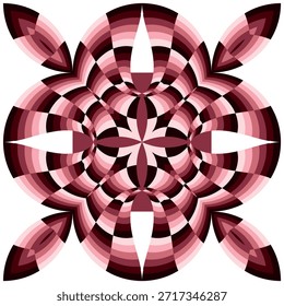 Op Art patrón creativo, ornamento, fondo floral abstracto, decoración de Vector original