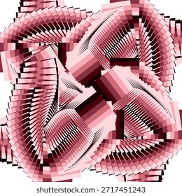 Op Art patrón creativo, ornamento, fondo abstracto moderno, decoración de Vector original