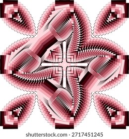 Op Art patrón creativo, ornamento, fondo abstracto moderno, decoración de Vector original
