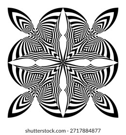 Patrón creativo del arte del op, ornamento, elemento original moderno del diseño del Vector