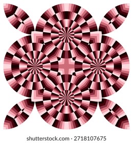 Op Art patrón creativo, ornamento, fondo floral abstracto, decoración de Vector original