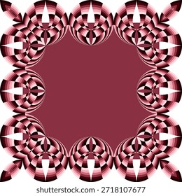Op Art patrón creativo, ornamento, fondo floral abstracto, decoración de Vector original