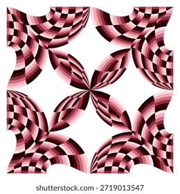 Op Art patrón creativo, ornamento, fondo floral abstracto moderno, decoración de Vector original