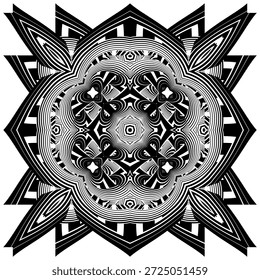 op art padrão criativo, ornamento, fundo abstrato moderno, impressão de moda, decoração vetorial original