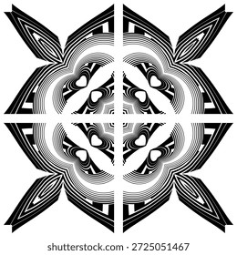 op art padrão criativo, ornamento, fundo abstrato moderno, impressão de moda, decoração vetorial original