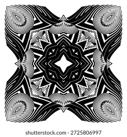 op art kreatives muster, ornament, moderne halbtonlinien hintergrund, original vektor dekoration