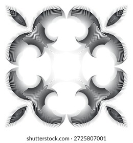 op art kreatives muster, ornament, moderne halbtonlinien hintergrund, original vektor dekoration