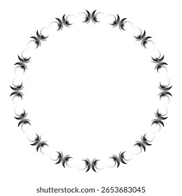 Marco decorativo del arte del op, tarjeta, Plantilla de Anuncio, patrón floral creativo, ornamento, elemento de diseño de Vector