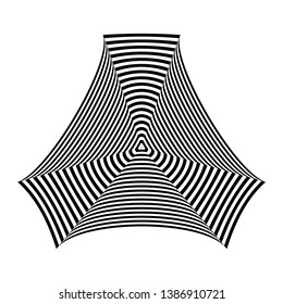 Elemento de diseño de arte visual. Forma geométrica 3D. Arte vectorial.