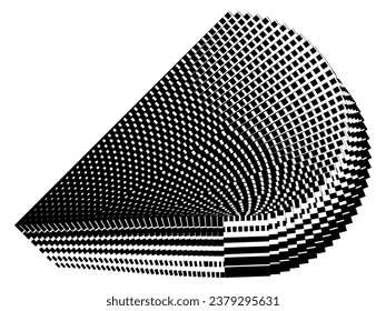 patrón geométrico de op art, fondo medio tono abstracto, elemento de diseño moderno vectorial
