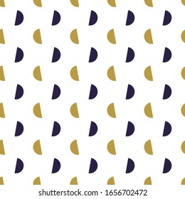 op art half circle pattern. seamless vector background.