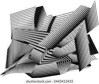 op art halftone lines abstract background, creative geometric dynamic pattern, vector modern design texture