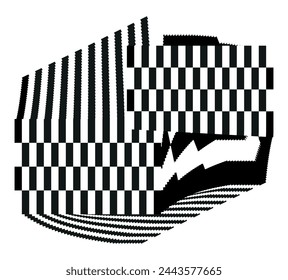 op art halftone lines abstract background, creative geometric pattern, vector modern design texture