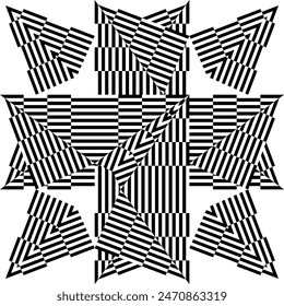 op art líneas de semitonos fondo abstracto, patrón geométrico creativo, elemento de diseño moderno de Vector