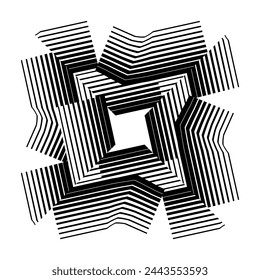 op art halftone lines background, creative geometric dynamic pattern, vector modern design texture