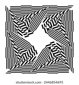 op art halftone lines background, geometric dynamic pattern, vector modern design element