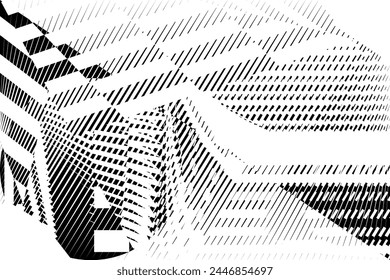 op art halftone lines background, geometric dynamic pattern, vector modern design element