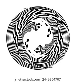 op art halftone lines background, geometric dynamic pattern, vector modern design element