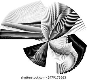 op art halftone lines background, creative geometric dynamic pattern, vector modern design texture