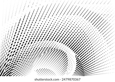 op art halftone lines background, creative geometric pattern, vector modern design texture