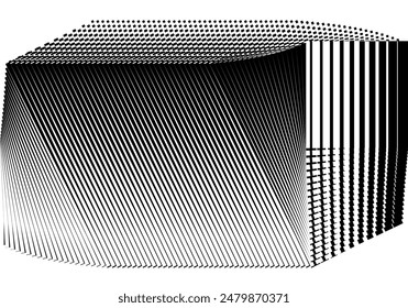 fondo de líneas de semitonos de arte superior, patrón geométrico creativo, textura de diseño moderno de Vector