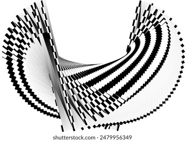 op art halftone lines background, creative geometric dynamic pattern, vector modern design card, banner, cover, flyer, poster template