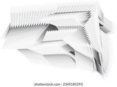 op art halftone lines black and white background, creative geometric dynamic pattern, vector modern design texture