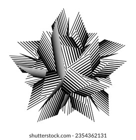 op art halftone lines black and white abstract background, creative geometric dynamic pattern, vector modern design composition