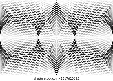 op art halftone lines creative geometric pattern, vector modern design element