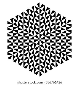 Op art hexagonal design, vector illustration