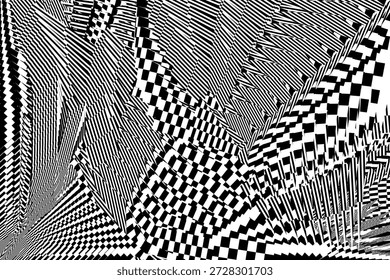 fundo abstrato moderno, composição de linhas gráficas e formas, estrutura organizada complexa, padrão dinâmico geométrico criativo, vetor original decoração em preto e branco