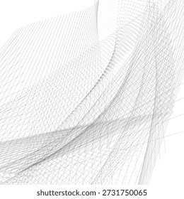 Fondo lineal abstracto moderno del arte del op, composición original del efecto de la onda, estructura organizada, construcción, patrón dinámico geométrico creativo, textura del Vector