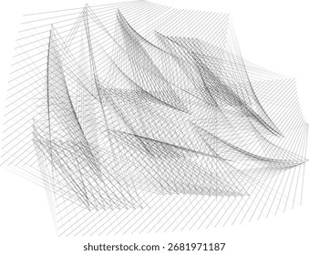Op Art Fondo moderno, patrón dinámico creativo, Vector líneas de semitono Composición
