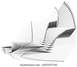 op art modern background, creative dynamic halftone lines pattern, vector design element