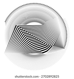 Op Art Fondo moderno, patrón dinámico creativo, elemento de diseño de Vector