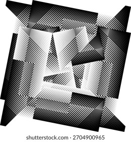 Op Art Fondo moderno, patrón dinámico creativo, textura de Vector