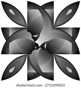 Op Art Fondo moderno, patrón dinámico creativo, composición de Vector