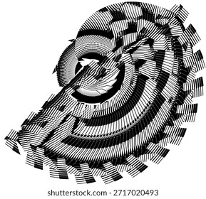 Op Art Fondo moderno, patrón dinámico creativo, composición de Vector