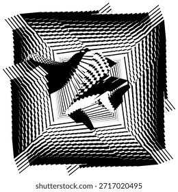 op art modern background, creative dynamic pattern, vector composition