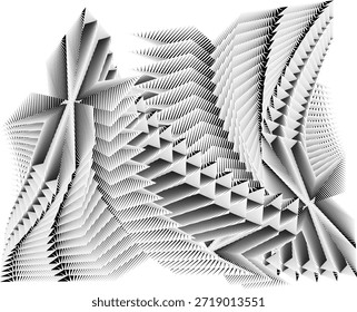 Fondo moderno del arte del op, modelo dinámico creativo, decoración original del Vector