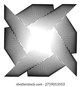 Fondo moderno del arte del op, modelo dinámico creativo, decoración original del Vector