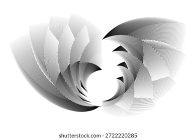 Fondo moderno del arte del op, patrón creativo de las líneas del semitono, composición original del Vector
