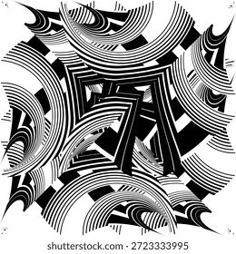 op art moderner Hintergrund, kreatives dynamisches Muster, ursprüngliche Vektorkomposition