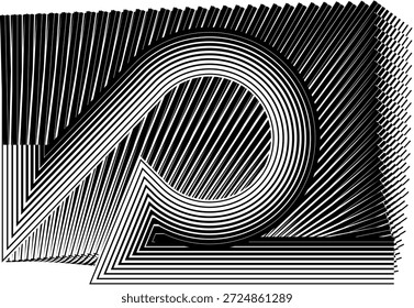 op art moderner Hintergrund, kreatives dynamisches Muster, ursprüngliche Vektorkomposition